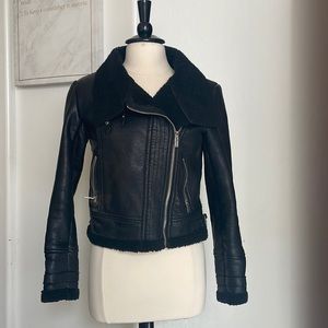 Black jacket with fur